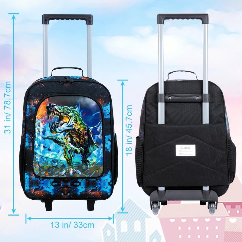 WZLVO Kids Luggage for Boys and Girls, Cute Dinosaur Unicorn Rolling Wheels Suitcase for Toddler Children - Image 5